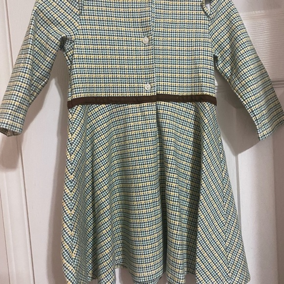 Janie and Jack Houndstooth Plaid Ruffle Ponte Dress - Picture 5 of 8